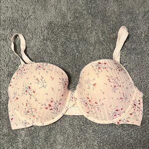 Laura Ashley Floral Underwire Bra Padded 8403-171 Pretty Pink Color Size 38D